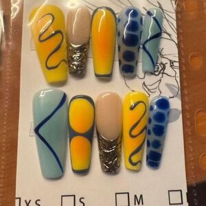 Citrus Sketch‎ – Abstract Gradient Nail Set (10pc, M)